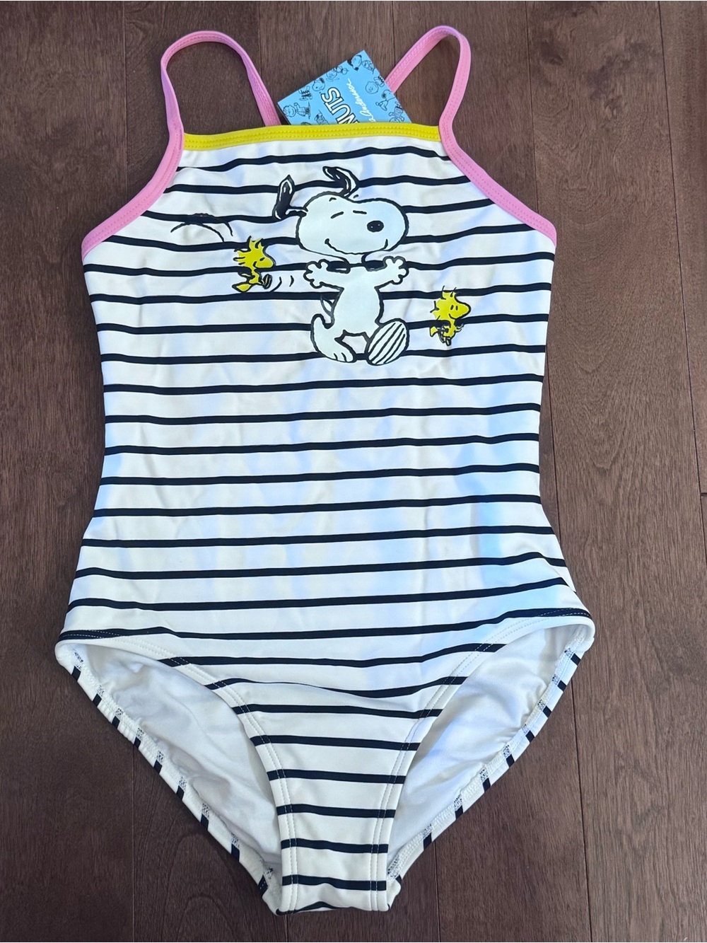 Brand new Hanna Andersson Peanuts snoppy Girls one piece swimsuit size 130 (8)